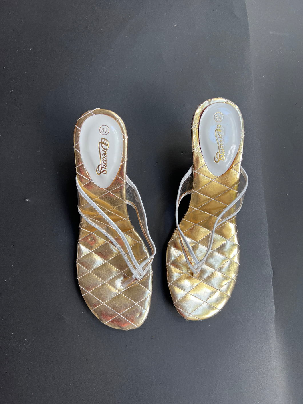 Gold Metallic sandels