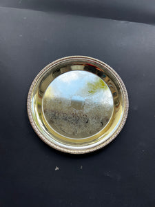 Round Vintage Silver Plate Serving Trays