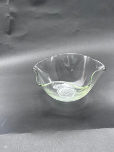 Ruffle Edge Clear Glass Bowls