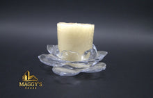 Load image into Gallery viewer, Glass Lotus Candle Holder
