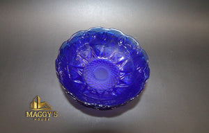 Blue Crystal Bowl & Shaker Set